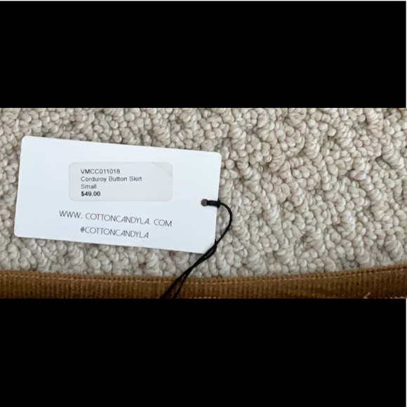 NWT Cognac button frontmini Skirt size S - Picture 4 of 5